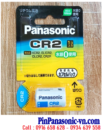 Panasonic CR-2W (CR15H270); Pin Panasonic CR-2W Nội địa Nhật vỉ Pin chữ Nhật (Vỉ 1viên)